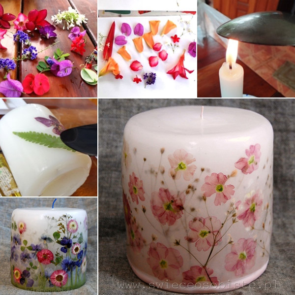 Decoupage-Flower-Candles