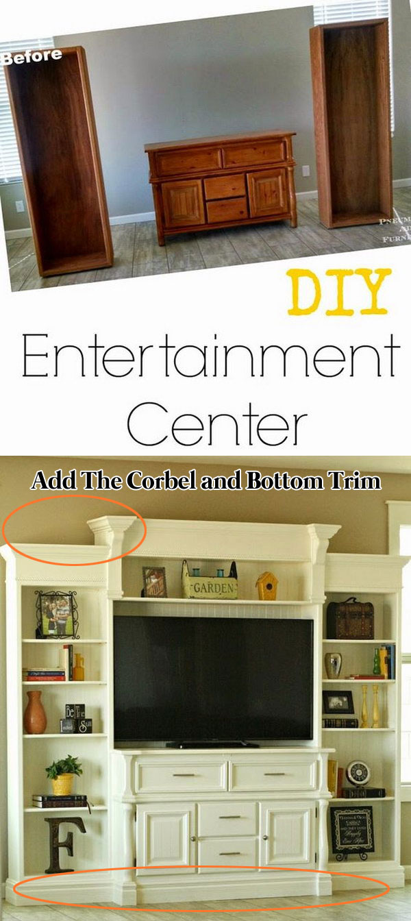 Turn An Old Buffet Into An Entertainment Center