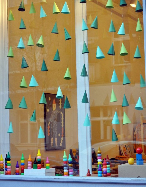 Hanging Paper Cones