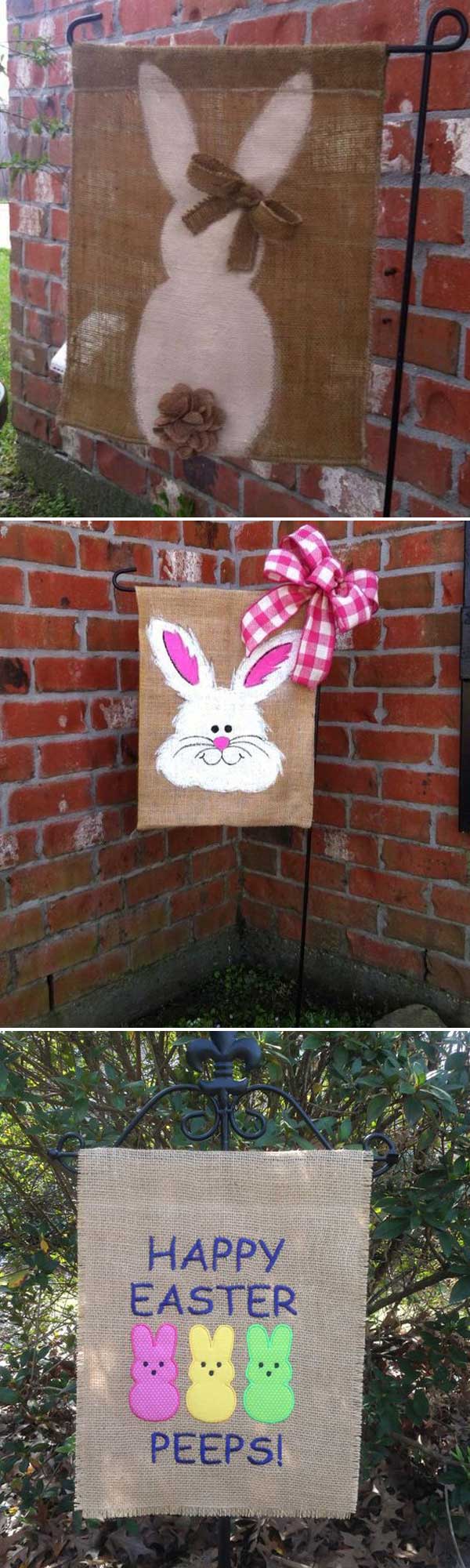 Burlap Front Yard Flags