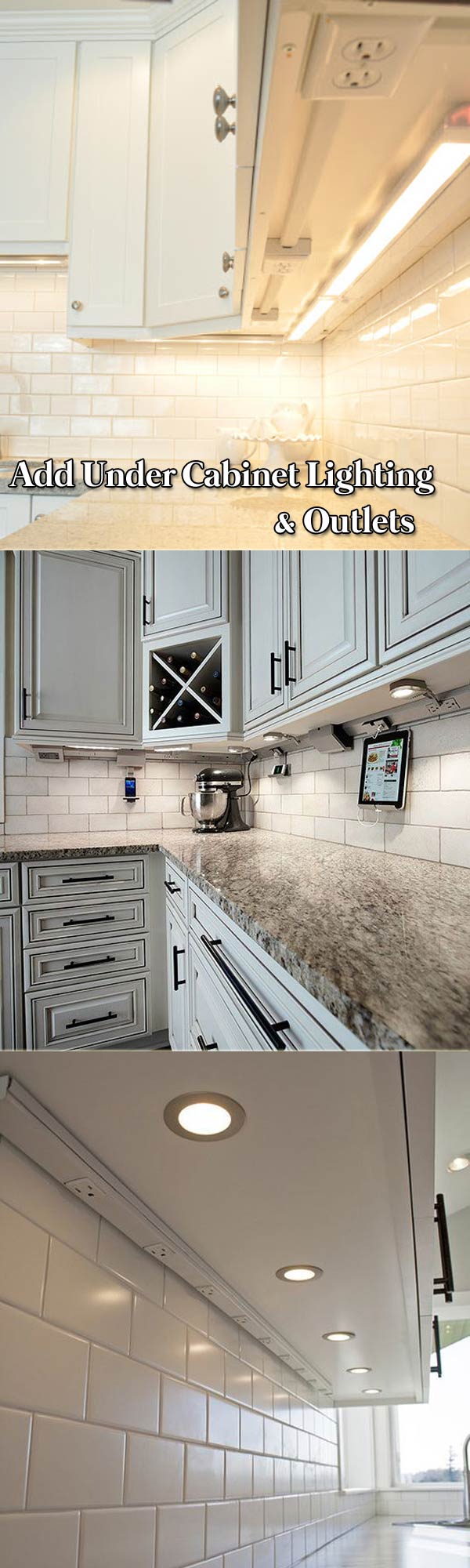 Add Under Cabinet Lighting and Outlets to Your Kitchen