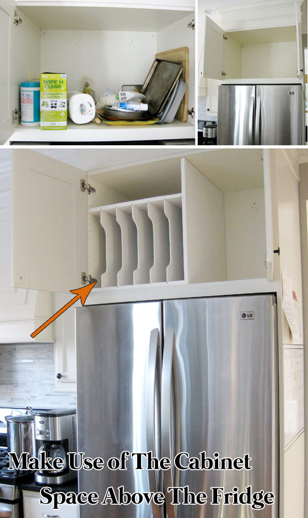 Make Full Use of The Cabinet Space Above The Fridge