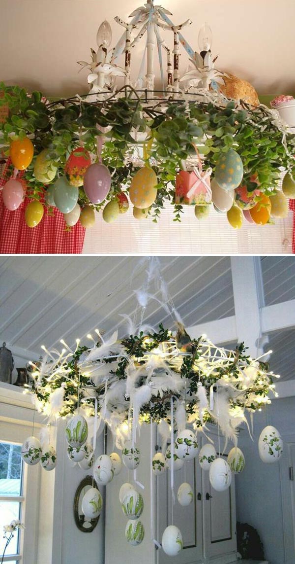 Give Your Chandelier an Easter Egg Makeover