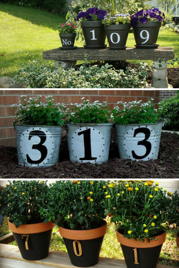 potted planters house number