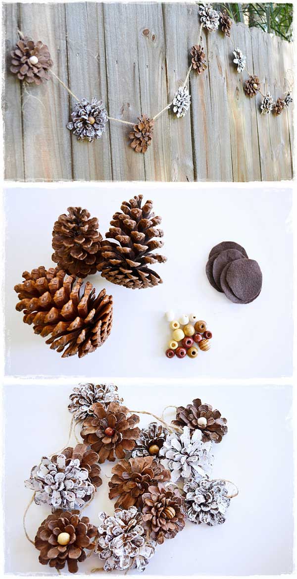 Pinecone Flower Garland