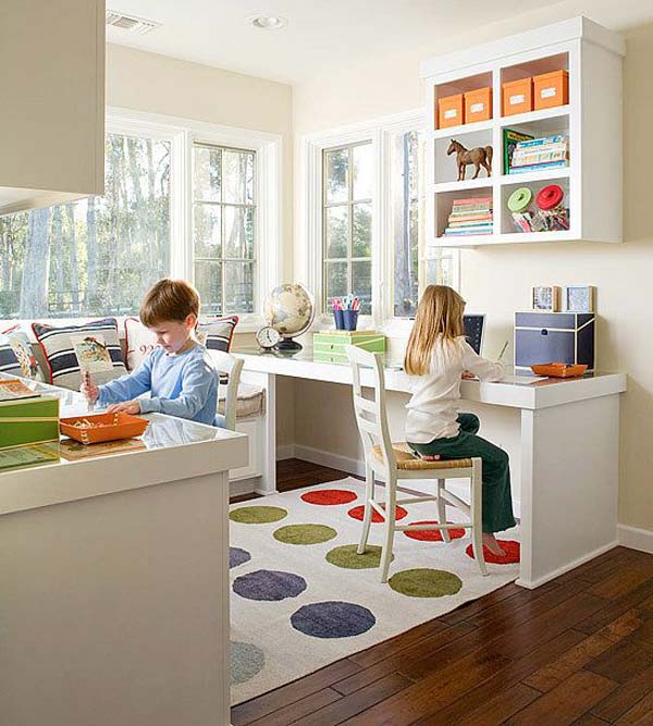 Create back-to-back study spaces