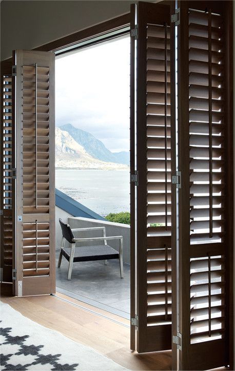 Timber Shutters Balcony Door